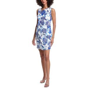 Milly Womens  Floral Poplin Mini Dress, White